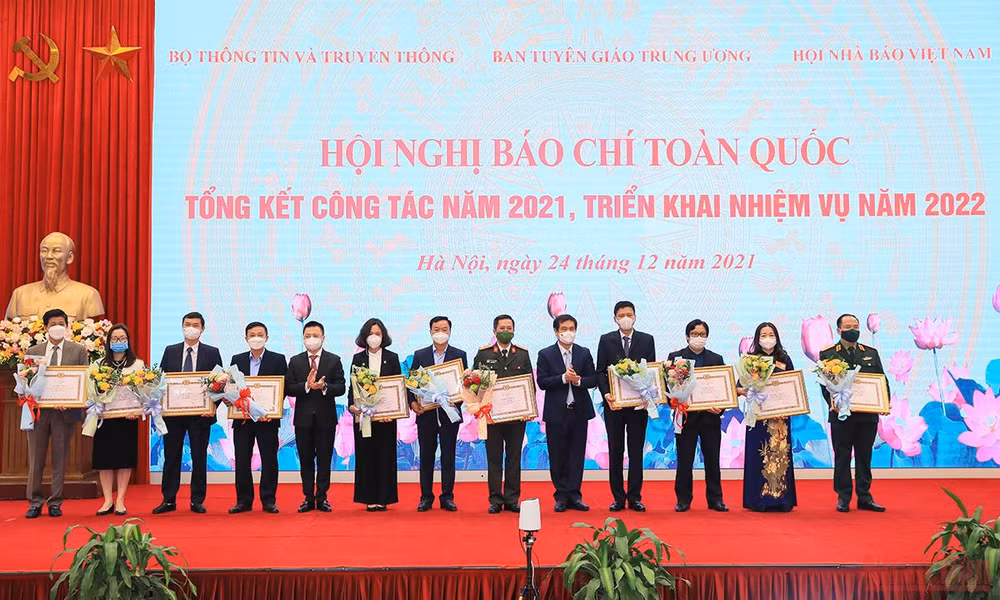 Hội nghị báo chí toàn quốc tổng kết năm 2021, triển khai nhiệm vụ năm 2022. -0