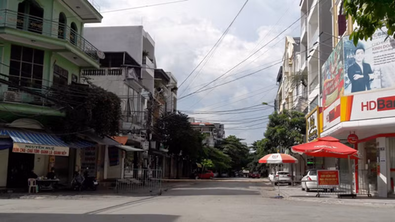 Một chốt phong tỏa khu dân cư phục vụ phòng, chống Covid-19 ở TP Thanh Hóa.