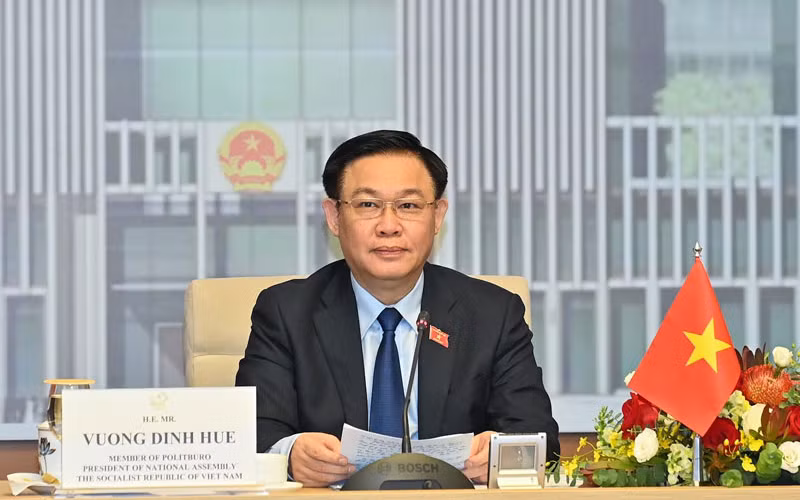 Chủ tịch Quốc hội Vương Đình Huệ. (Ảnh: DUY LINH)