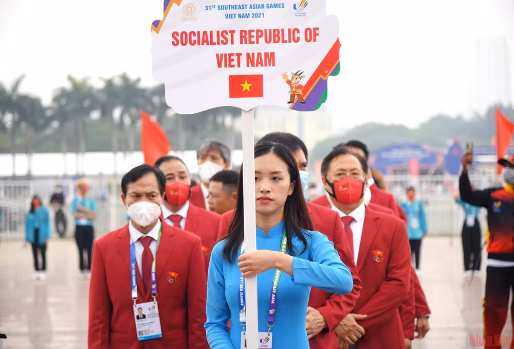 Cận cảnh lễ thượng cờ các Đoàn thể thao dự SEA Games 31 -0