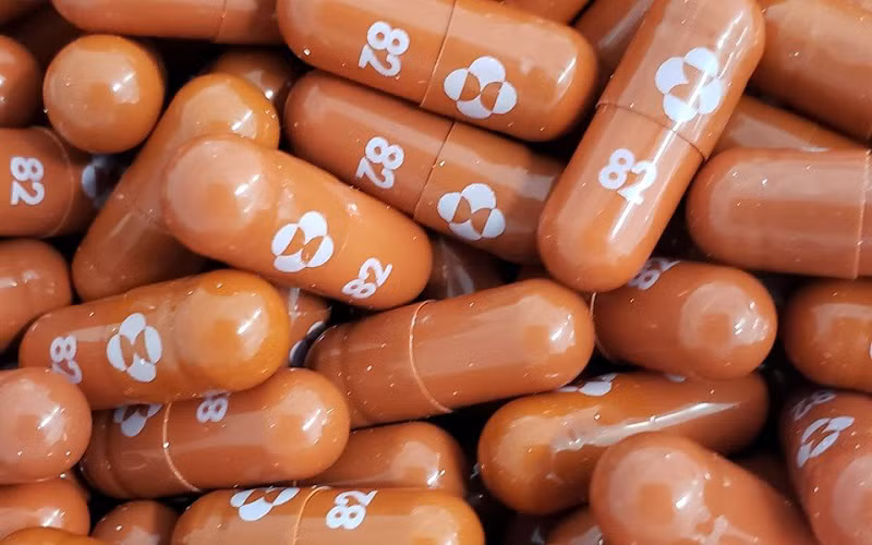 Thuốc viên điều trị Covid-19 thử nghiệm molnupiravir. (Ảnh: Merck)