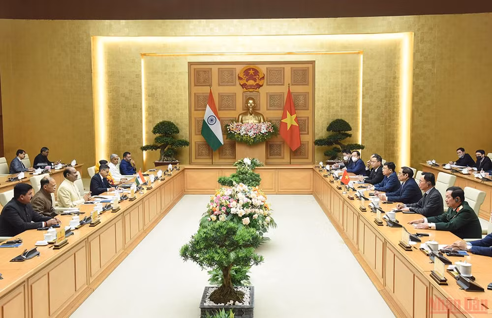 Thủ tướng Phạm Minh Chính tiếp Chủ tịch Hạ viện Ấn Độ Om Birla -3