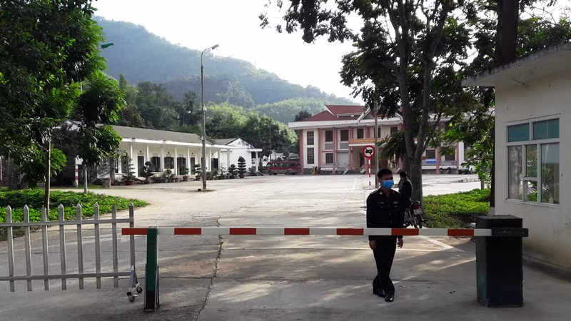 Chốt kiểm soát tại Cửa khẩu quốc tế Na Mèo, huyện Quan Sơn, tỉnh Thanh Hóa. 