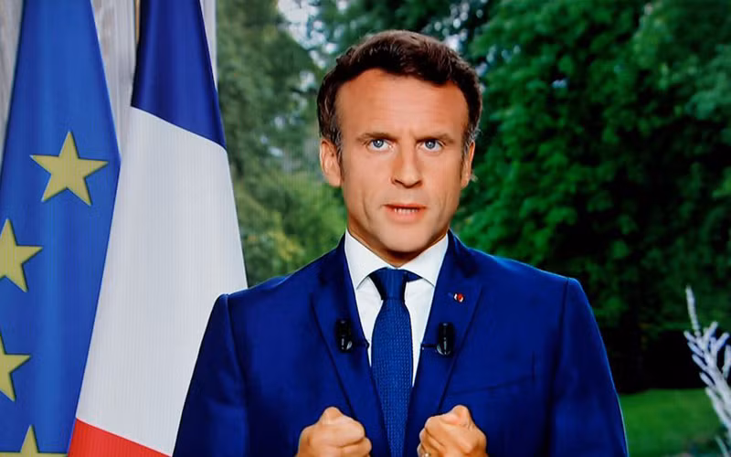 Tổng thống Emmanuel Macron có bài phát biểu đầu tiên trên truyền hình kể từ khi liên minh cầm quyền mất đa số tuyệt đối tại Quốc hội. (Ảnh: L'Express)