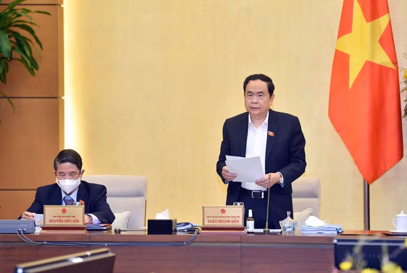 Phó Chủ tịch Quốc hội Trần Thanh Mẫn: Làm thêm giờ chỉ áp dụng khi người lao động tự nguyện, bảo đảm đúng chế độ tiền lương, tiền công, sức khỏe và an toàn. (Ảnh: VGP/Lê Sơn)