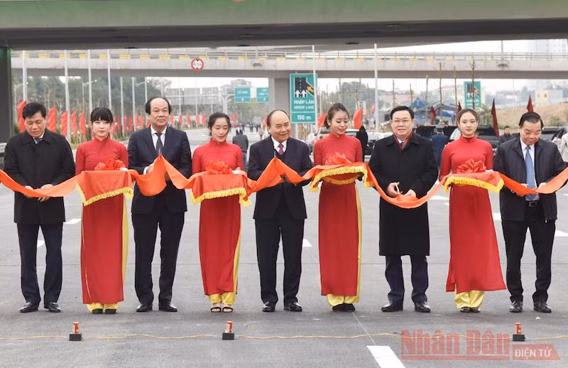 Khánh thành nút giao Vành đai 3 với cao tốc Hà Nội-Hải Phòng -0