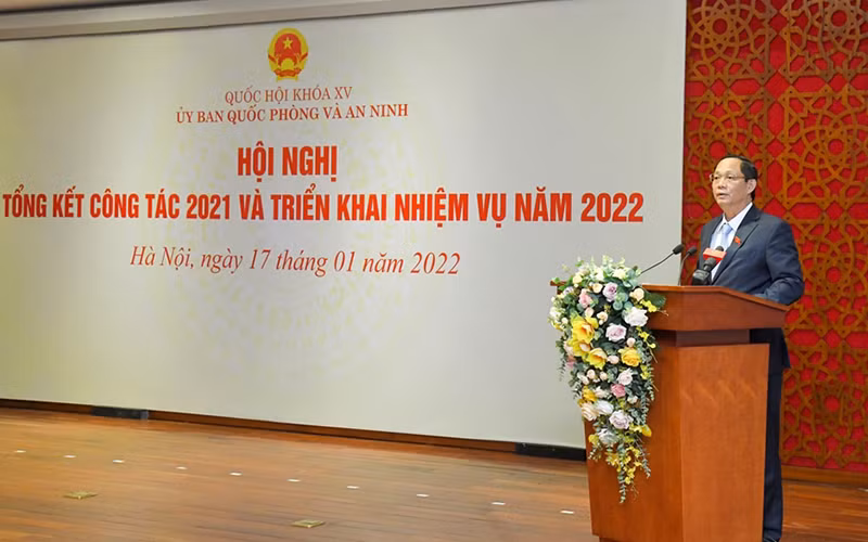  Thượng tướng Trần Quang Phương phát biểu chỉ đạo tại Hội nghị. Ảnh: qdnd.vn