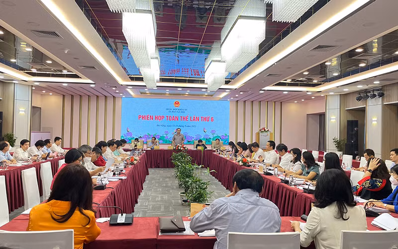 Đồng chí Trần Thanh Mẫn, Ủy viên Bộ Chính trị, Phó Chủ tịch Thường trực Quốc hội phát biểu chỉ đạo tại phiên họp.