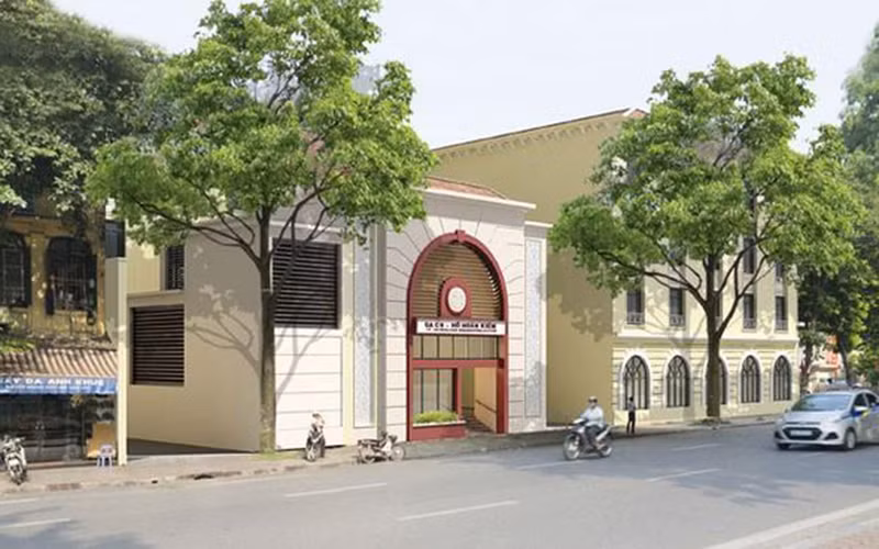 Phối cảnh ga ngầm C9-hồ Hoàn Kiếm của dự án metro Nam Thăng Long-Trần Hưng Đạo.