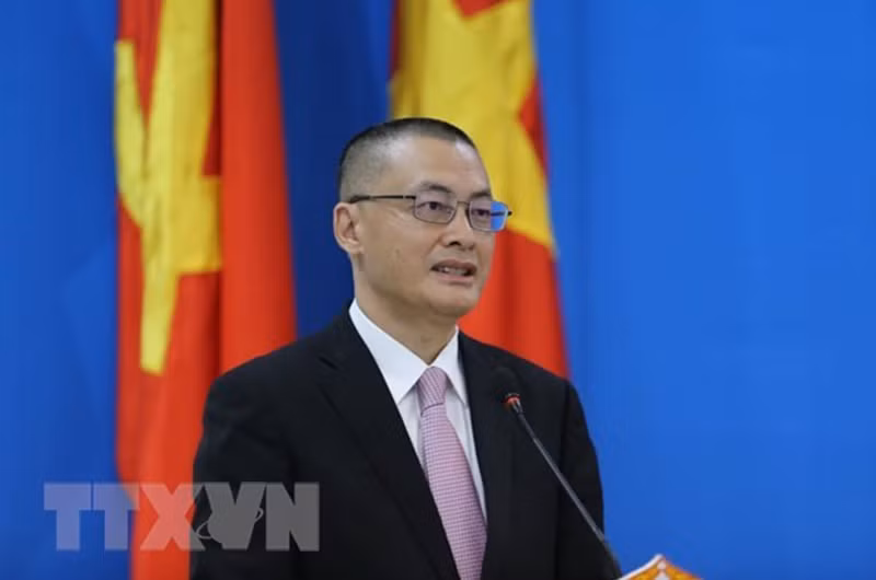Đại sứ Việt Nam tại Đức Vũ Quang Minh. (Ảnh: Hùng Vũ/TTXVN)
