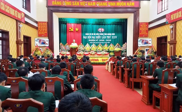 Quang cảnh Đại hội Đảng bộ BĐBP Quảng Bình, nhiệm kỳ 2020-2025.