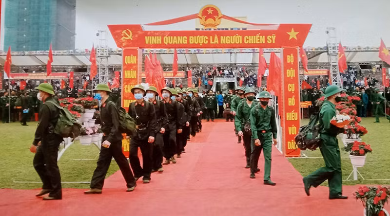 Thái Nguyên tổ chức giao quân trang trọng, an toàn, nhanh gọn -0