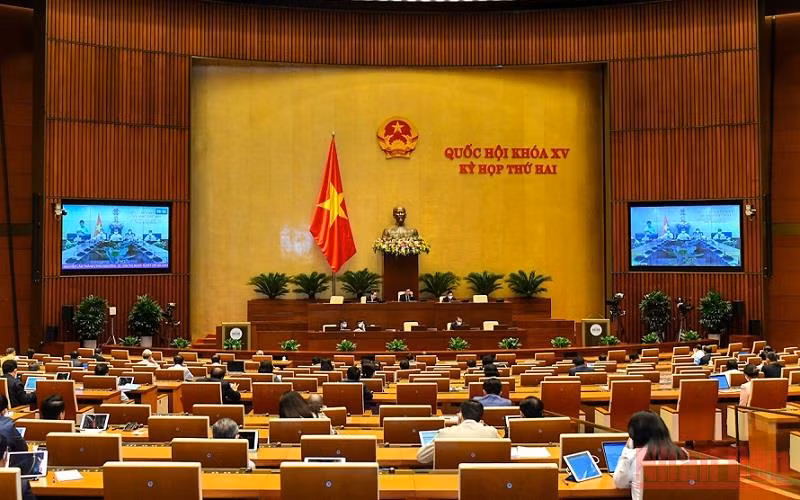 Phiên họp ngày 28/10, Kỳ họp thứ hai, Quốc hội khóa XV. (Ảnh: LINH NGUYÊN)