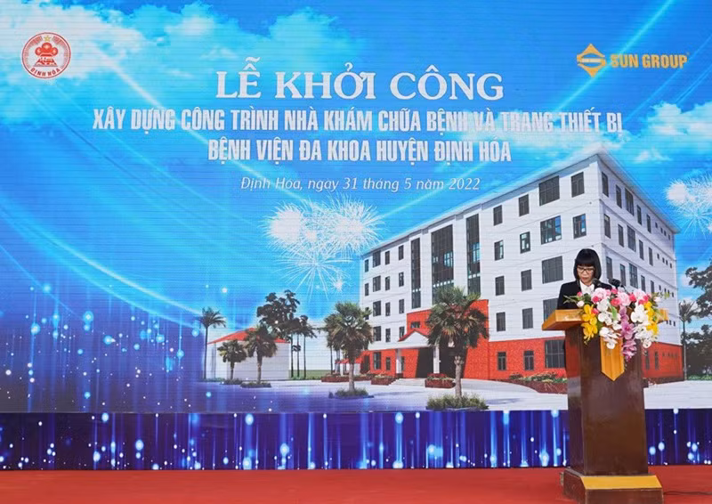 Sun Group tài trợ 50 tỷ đồng xây dựng Nhà khám chữa bệnh Bệnh viện đa khoa Định Hóa -0