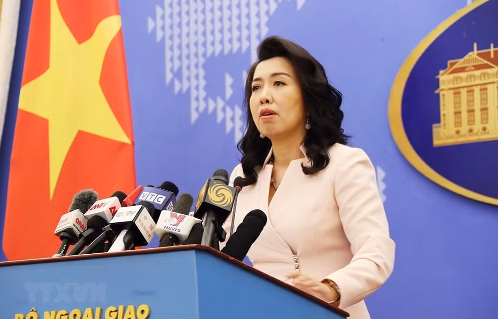 Người phát ngôn Bộ Ngoại giao Lê Thị Thu Hằng. (Ảnh: Bộ Ngoại giao)