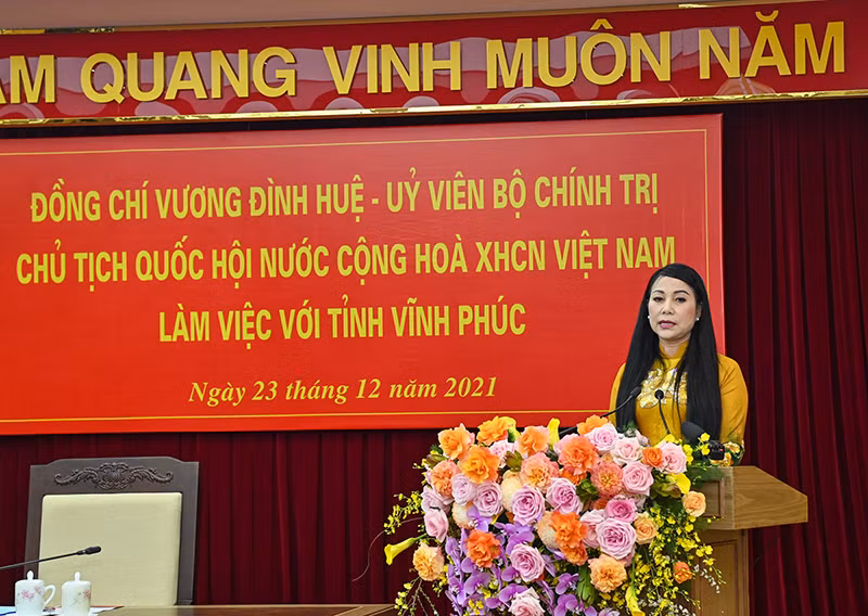 Chủ tịch Quốc hội Vương Đình Huệ làm việc với tỉnh Vĩnh Phúc -0