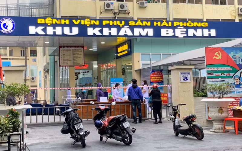 Bệnh viện Phụ sản Hải Phòng vẫn tạm thời bị phong tỏa để bảo đảm an toàn phòng, chống Covid-19.