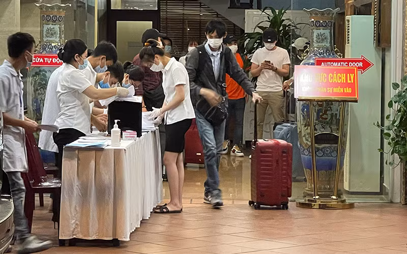 Khu cách ly tại khách sạn Kim Sơn, TP Hải Dương tối 20-5.