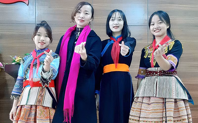 Cô trò Trường Phổ thông dân tộc bán trú THCS Nậm Mòn (huyện Bắc Hà, tỉnh Lào Cai) giành giải Nhất cuộc thi.