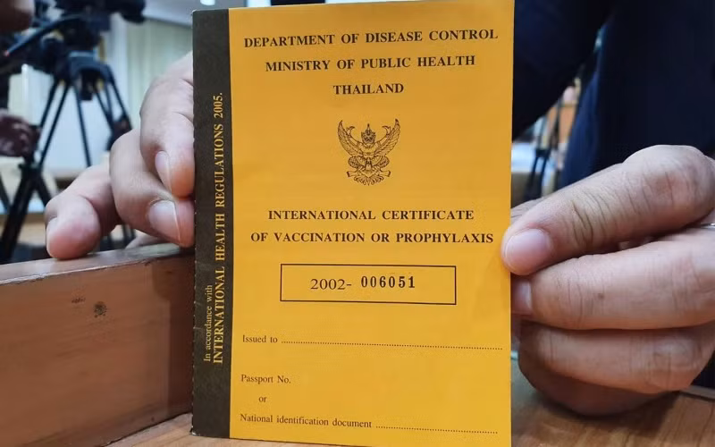 Bộ Y tế Thái Lan công bố một mẫu hộ chiếu vaccine Covid-19 – ý tưởng đang được kỳ vọng nhằm vực dậy ngành du lịch của nước này. (Ảnh: Bộ Y tế Thái Lan)