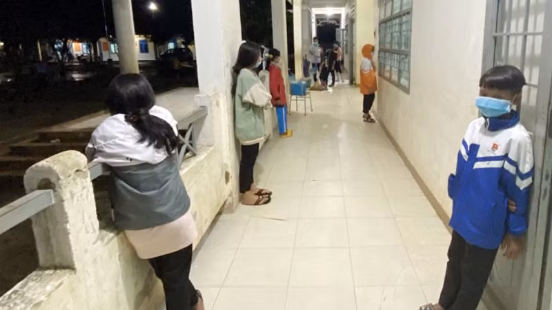 Nhiều học sinh Trường Phổ thông Dân tộc Bán trú và Trung học cơ sở Phước Chánh nhiễm Covid-19.