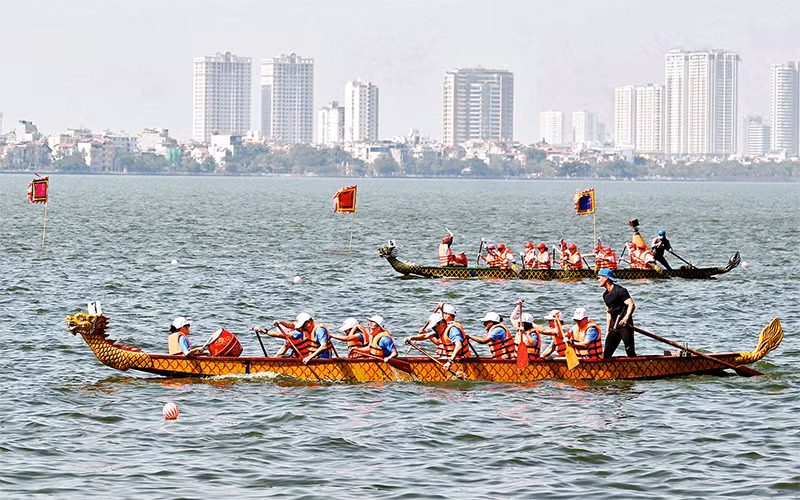 Giải Bơi chải thuyền rồng Hà Nội mở rộng năm 2020 -0