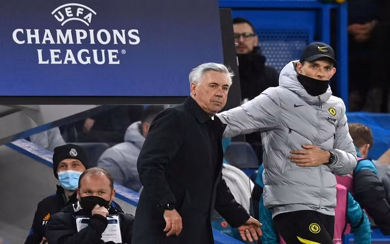 Đánh bại Ancelotti là nhiệm vụ hết sức nặng nề với Thomas Tuchel. (Ảnh: Independent)