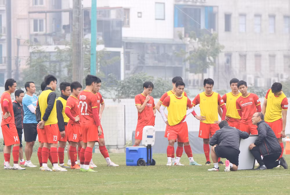 Đội tuyển hội quân lần đầu trong năm 2022. (Ảnh: VFF)