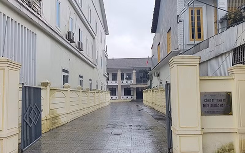 Trụ sở Công ty TNHH một thành viên thủy lợi Bắc Hà Tĩnh.