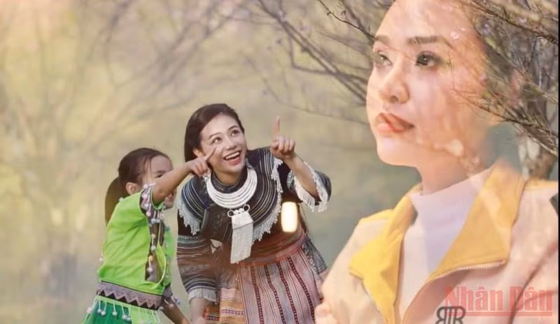 Ca sĩ Lương Hải Yến trong MV "Chắp cánh tương lai".
