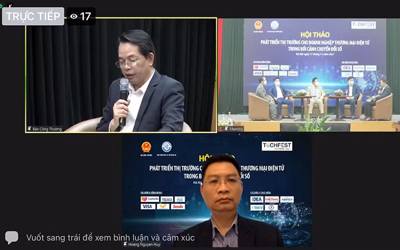 Hội thảo Phát triển thị trường cho doanh nghiệp thương mại điện tử trong bối cảnh chuyển đổi số .