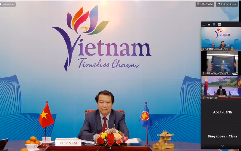 Phó Tổng cục trưởng Tổng cục Du lịch Hà Văn Siêu dự Hội nghị trực tuyến Cơ quan du lịch quốc gia ASEAN lần thứ 53 