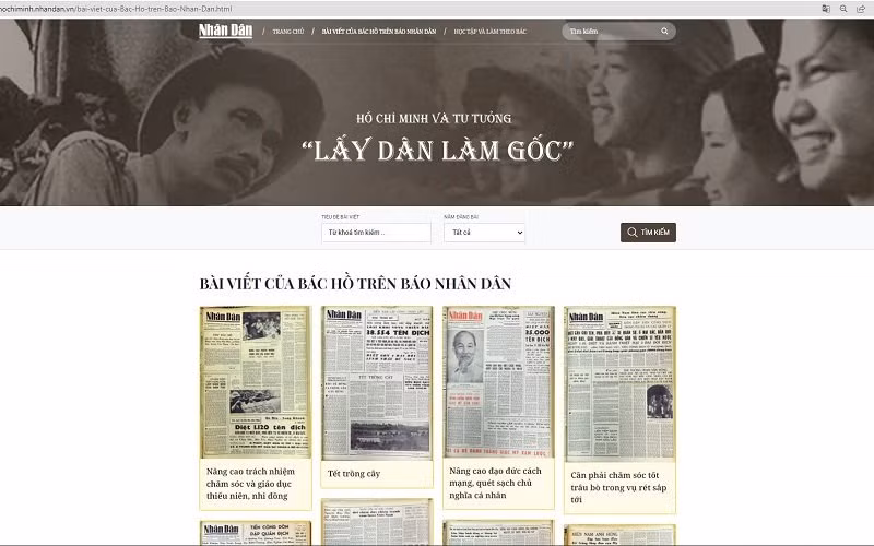 Khai trương Trang thông tin đặc biệt Hồ Chí Minh và tư tưởng “lấy dân làm gốc” -0