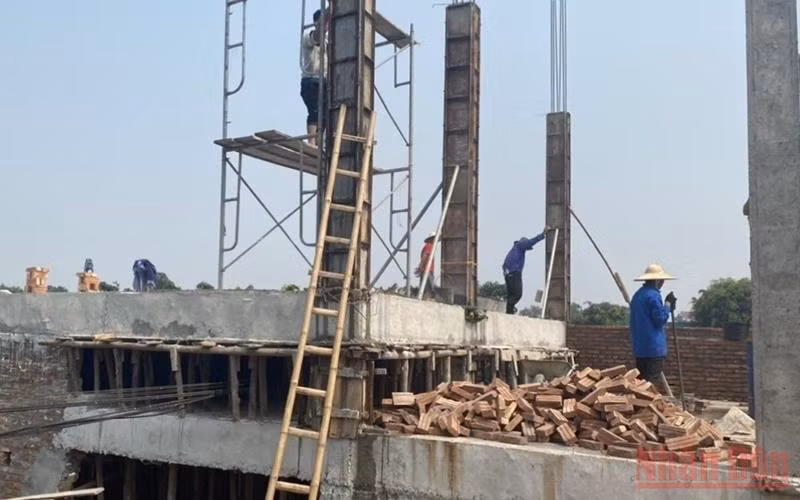 Công trình vi phạm tại Phú Xuyên.