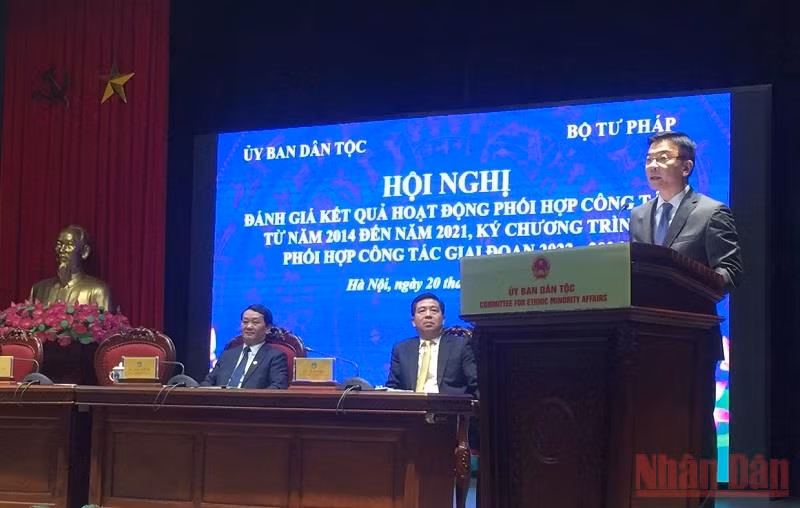 Ủy ban Dân tộc và Bộ Tư pháp ký kết Chương trình phối hợp công tác giai đoạn 2022-2026 -0