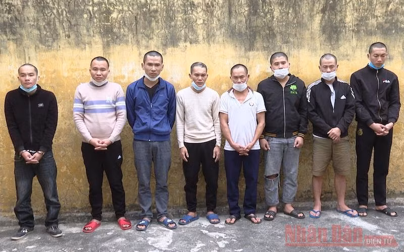 Các đối tượng liên quan vụ bắt giữ người trái pháp luật, cưỡng đoạt tài sản.