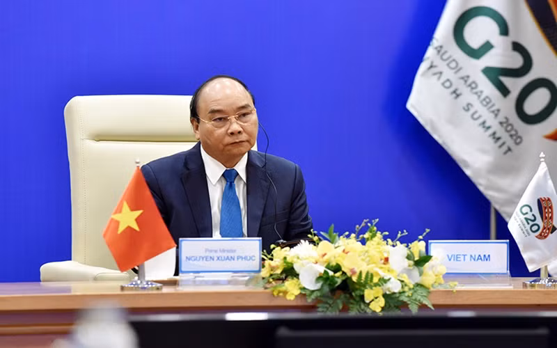 Thủ tướng Nguyễn Xuân Phúc tham dự Hội nghị cấp cao G20. (Ảnh: TRẦN HẢI)