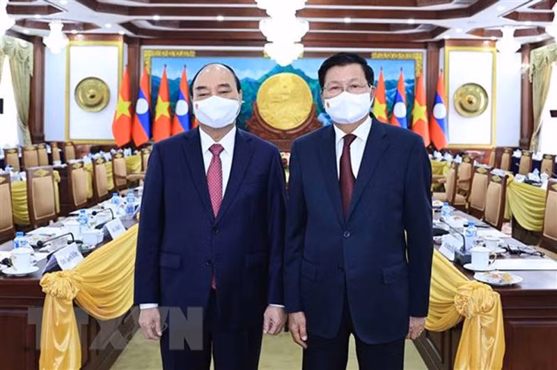 Chủ tịch nước kết thúc tốt đẹp chuyến thăm hữu nghị chính thức Lào -0