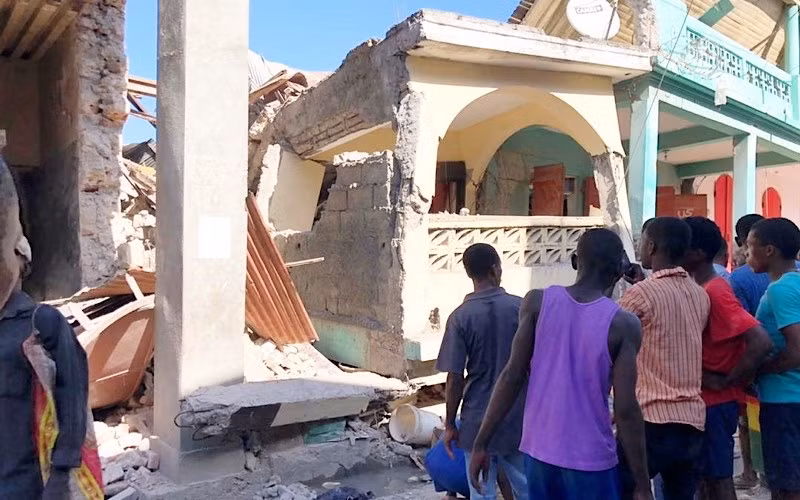 Cảnh đổ nát tại Haiti sau trận động đất. (Ảnh: Reuters)