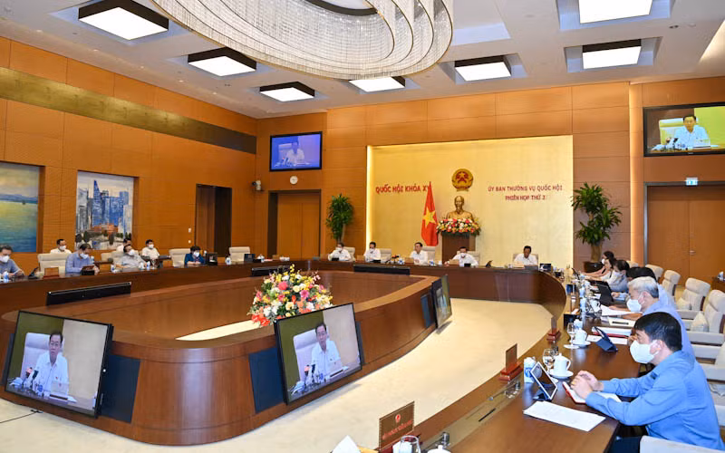 Quang cảnh phiên họp. (Ảnh: Duy Linh)