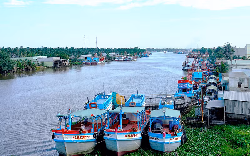 Tàu khai thác hải sản ở Kiên Giang (Ảnh minh họa: Quốc Trinh).
