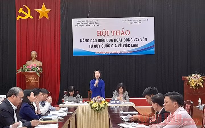 Hội thảo nâng cao hiệu quả hoạt động vay vốn từ Quỹ quốc gia về việc làm.