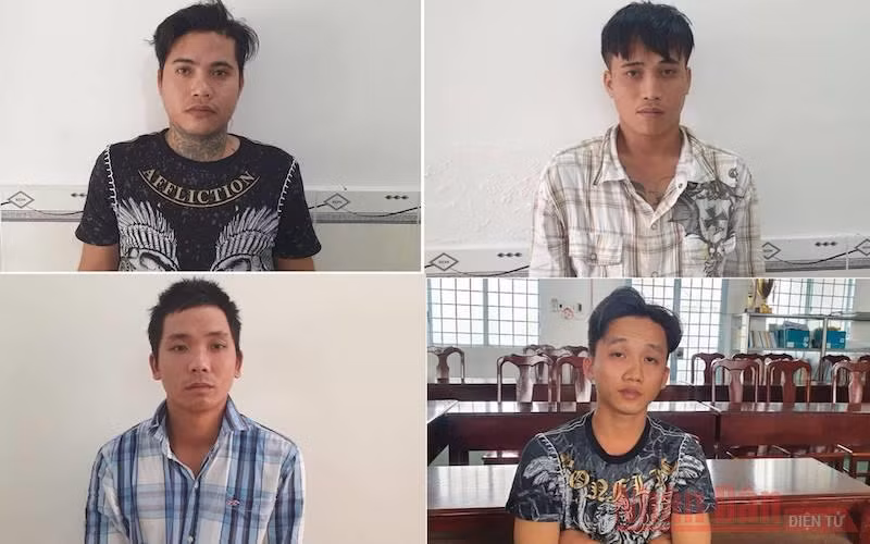 Các đối tượng vừa bị bắt giữ.