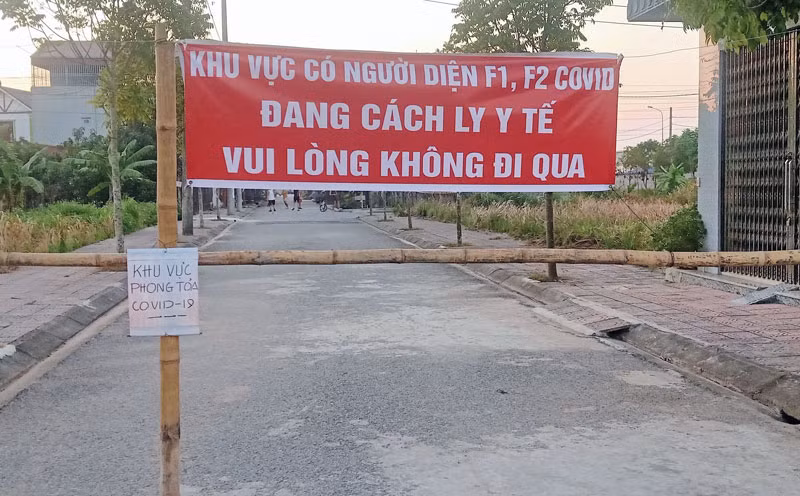 Toàn bộ khu vực phát hiện 53 ca F0 tại xã Đông Mỹ (thành phố Thái Bình) đang được kiểm soát chặt.