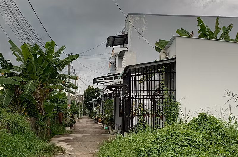 Một khu dân cư tự phát ở khu vực 7, phường An Bình, quận Ninh Kiều.