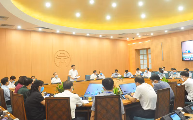 Toàn cảnh buổi giao ban.