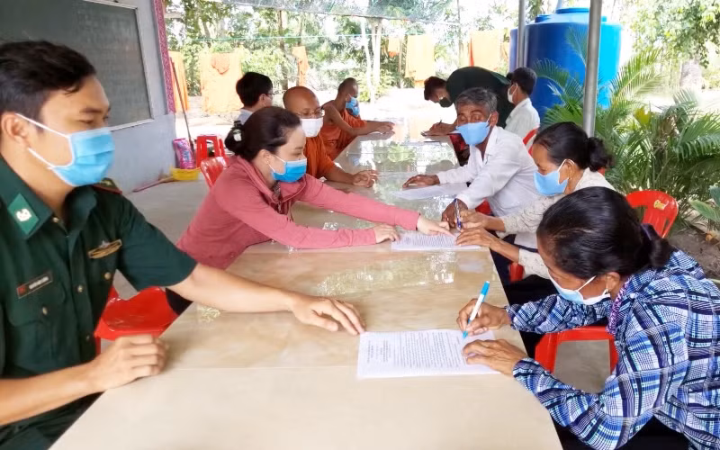 Dân biên giới Kiên Giang cam kết phòng, chống dịch bệnh Covid-19 -0