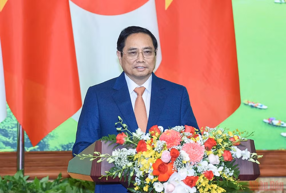 Thủ tướng Chính phủ Phạm Minh Chính phát biểu. (Ảnh: TRẦN HẢI)
