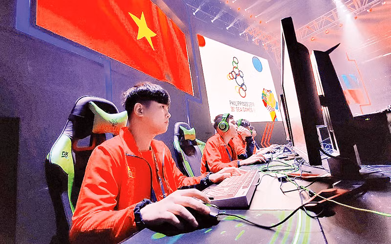 Đội tuyển eSports Việt Nam thi đấu tại SEA Games 30. Ảnh | GAME4V