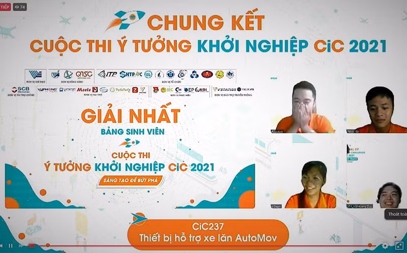 Dự án thiết bị hỗ trợ xe lăn AutoMov xuất sắc dành được giải nhất bảng sinh viên (ảnh IEC).
